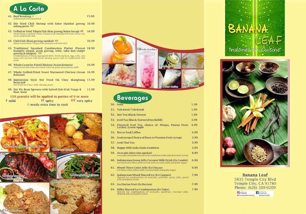 Banana Leaf Menu image 2